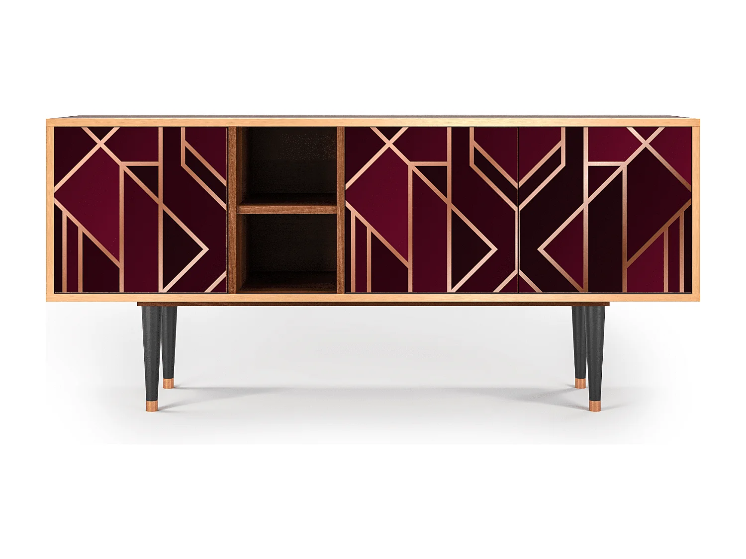 Meuble TV - 150х69х41 cm - T5 - Burgundy Jewelery, Noyer