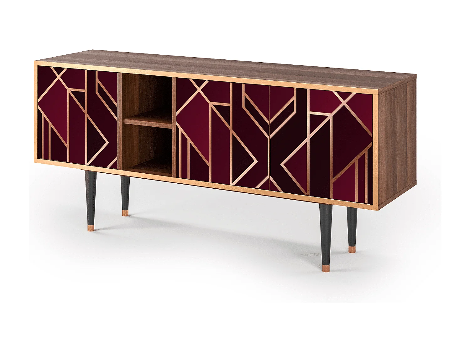 Meuble TV - 150х69х41 cm - T5 - Burgundy Jewelery, Noyer