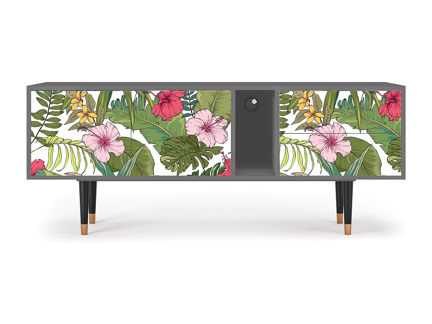 Mobile TV - 170х69х48 cm - T1 - Verdant Tropics, Grigio