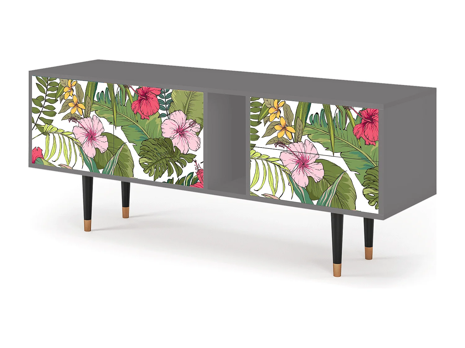 Mobile TV - 170х69х48 cm - T1 - Verdant Tropics, Grigio