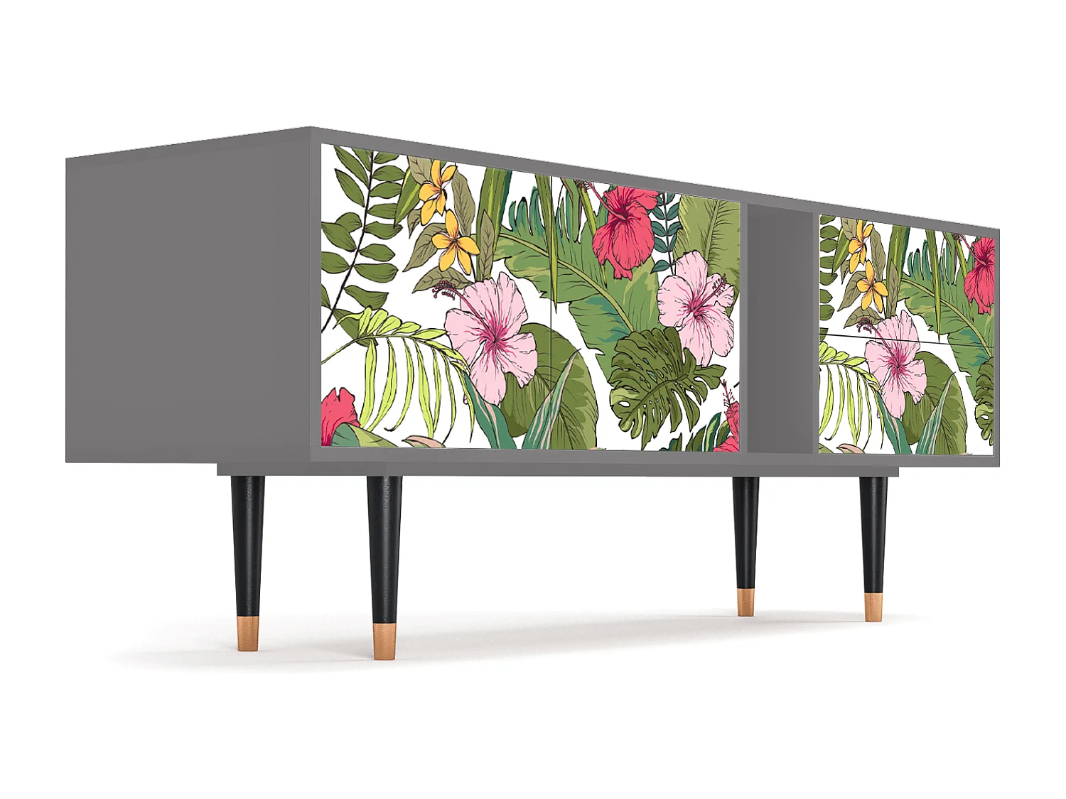 Mobile TV - 170х69х48 cm - T1 - Verdant Tropics, Grigio