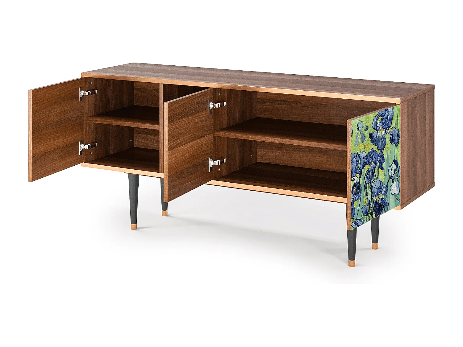 Mueble de TV - 150х69х41 cm - T5 - Irises , Nogueira