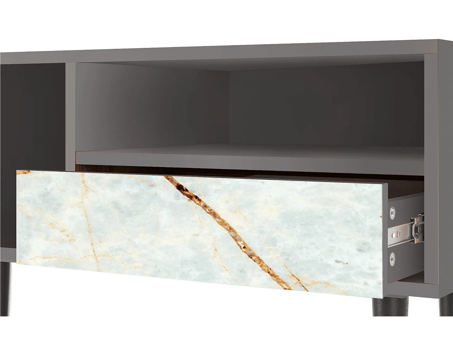 Mueble de TV - 115х59х48 cm - T3 - Areiay Marble, Cinza