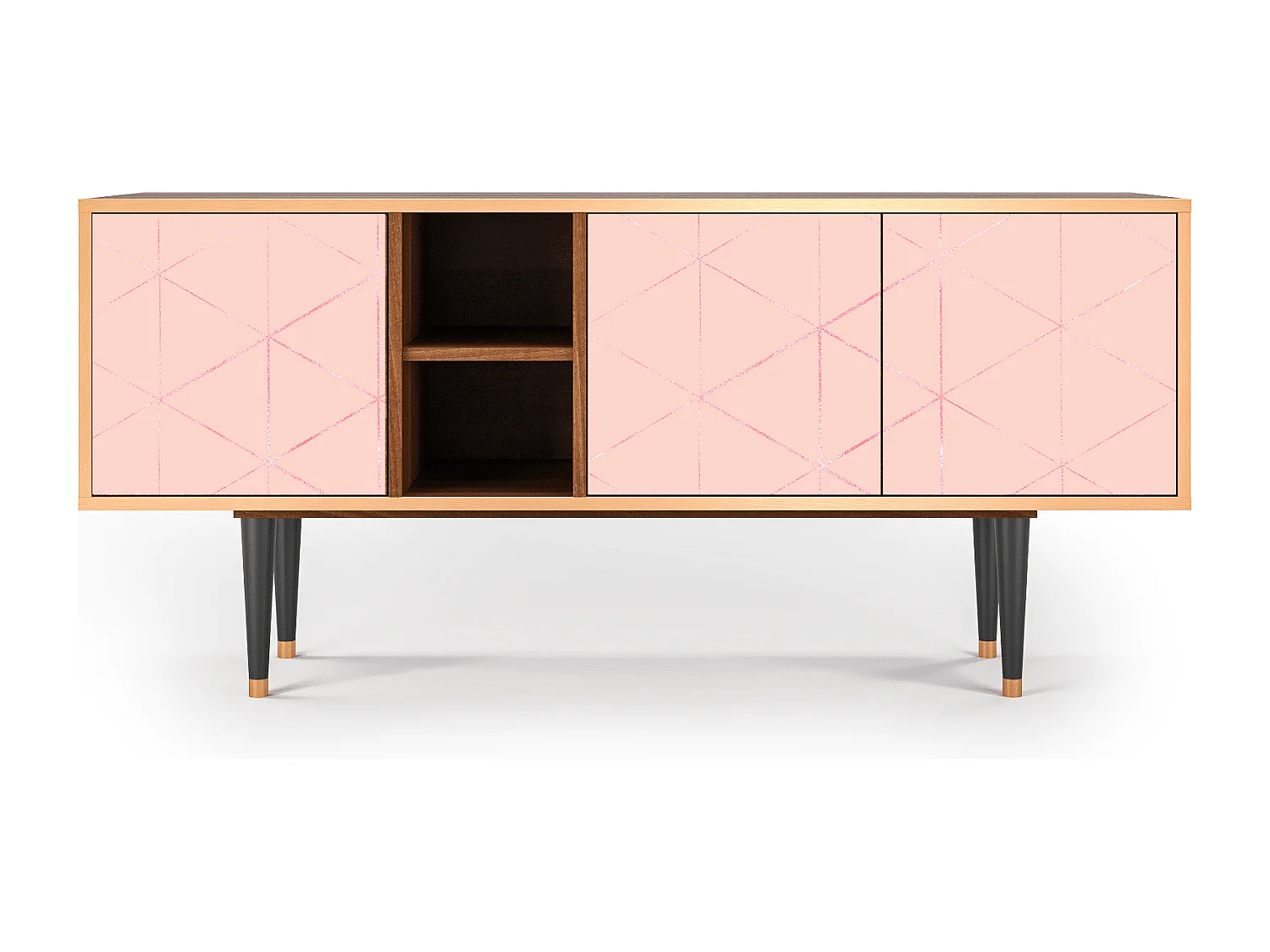 TV-meubel - 150х69х41 cm - T5 - Rose Quartz, Walnoot