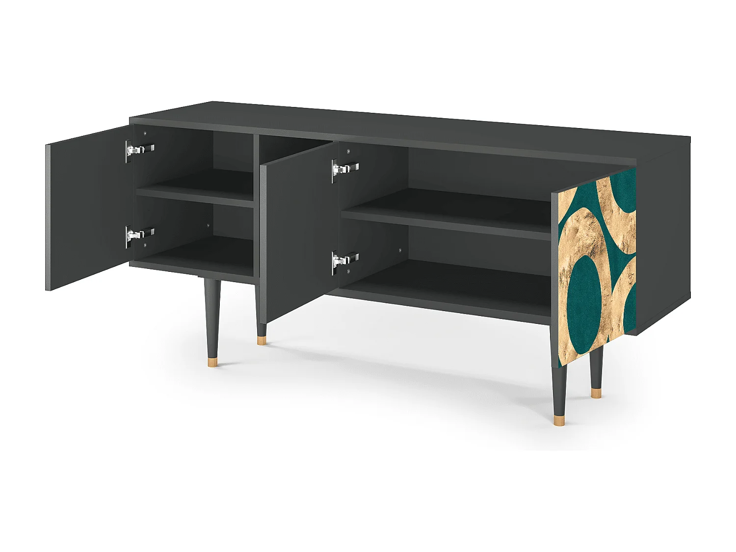 Mueble de TV - 150х69х41 cm - T5 - Zircon Sphere, Antracite