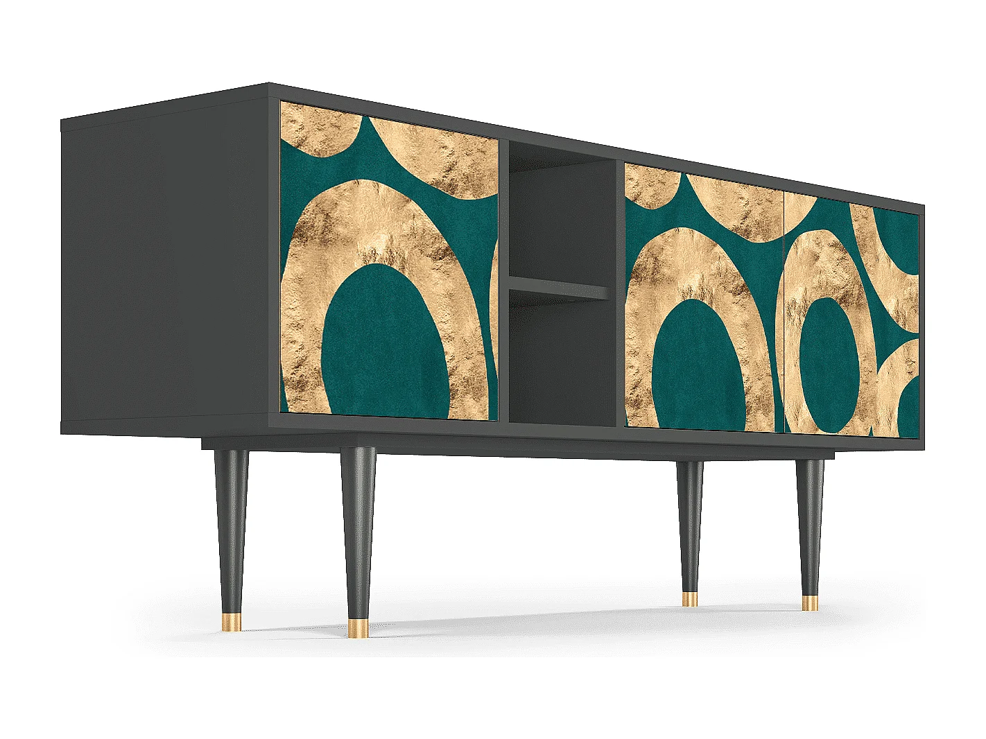 Meuble TV - 150х69х41 cm - T5 - Zircon Sphere, Anthracite