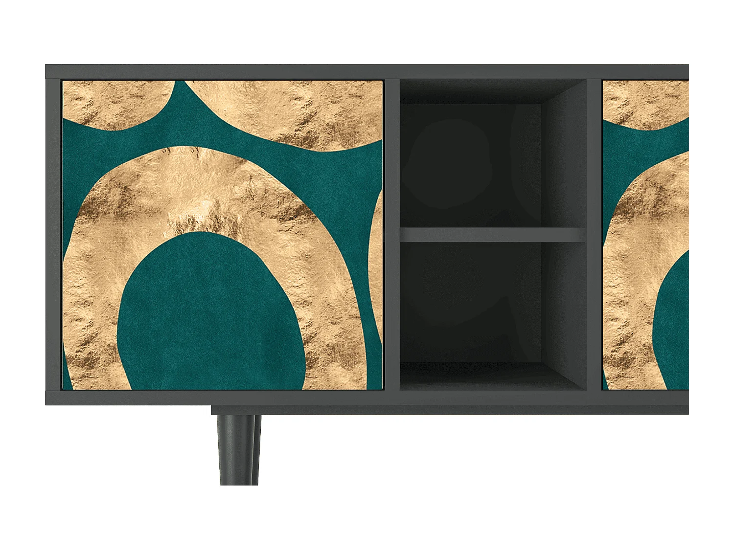 Mueble de TV - 150х69х41 cm - T5 - Zircon Sphere, Antracite