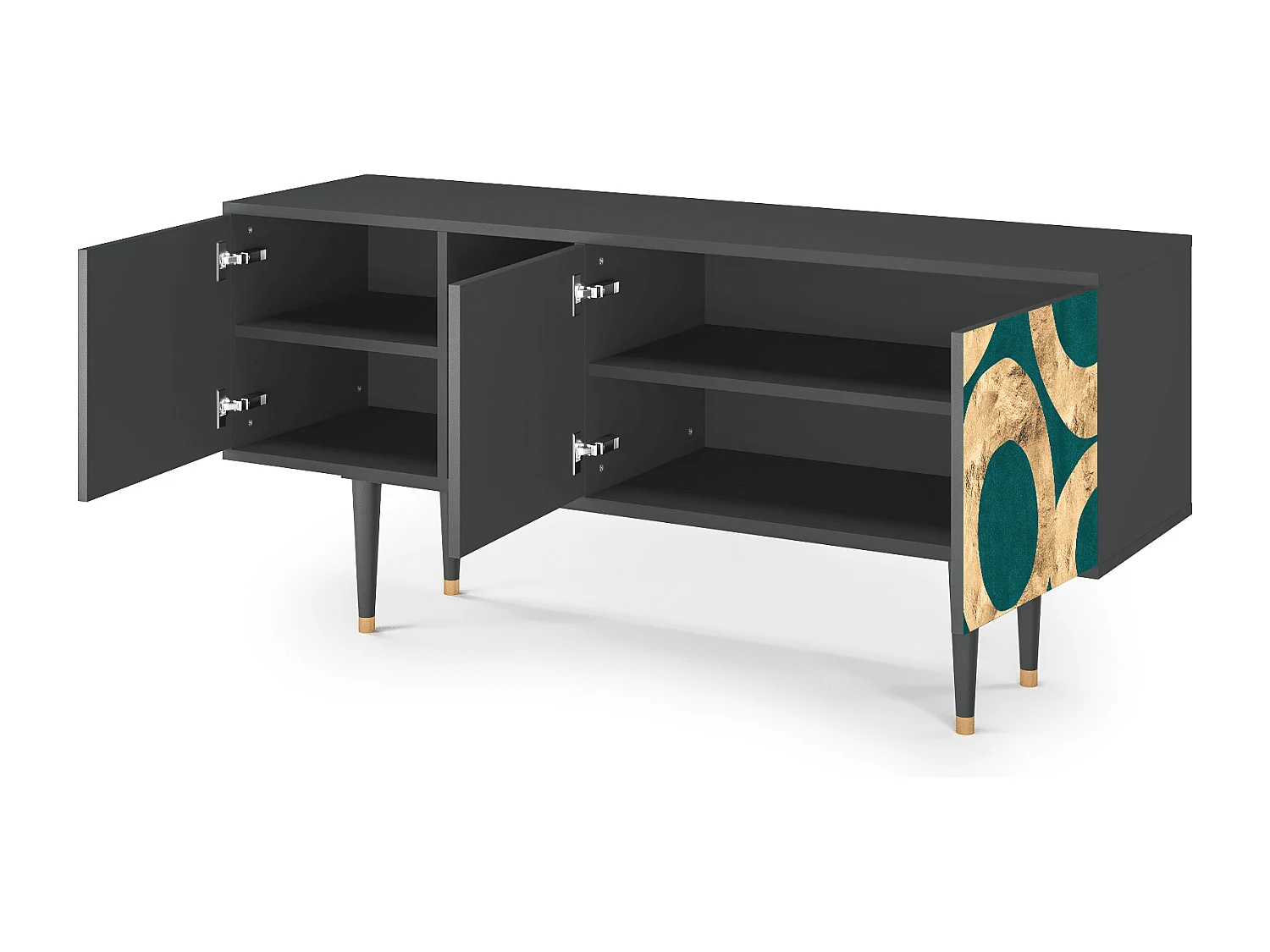 Mueble de TV - 150х69х41 cm - T5 - Zircon Sphere, Antracite