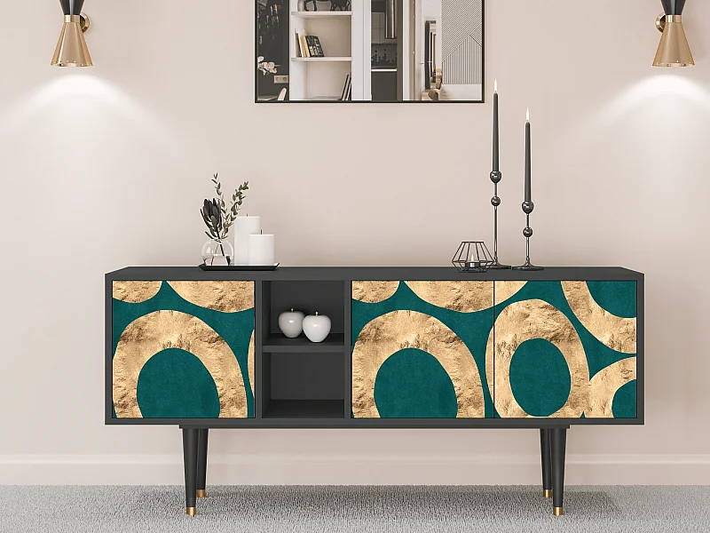 Mueble de TV - 150х69х41 cm - T5 - Zircon Sphere, Antracite