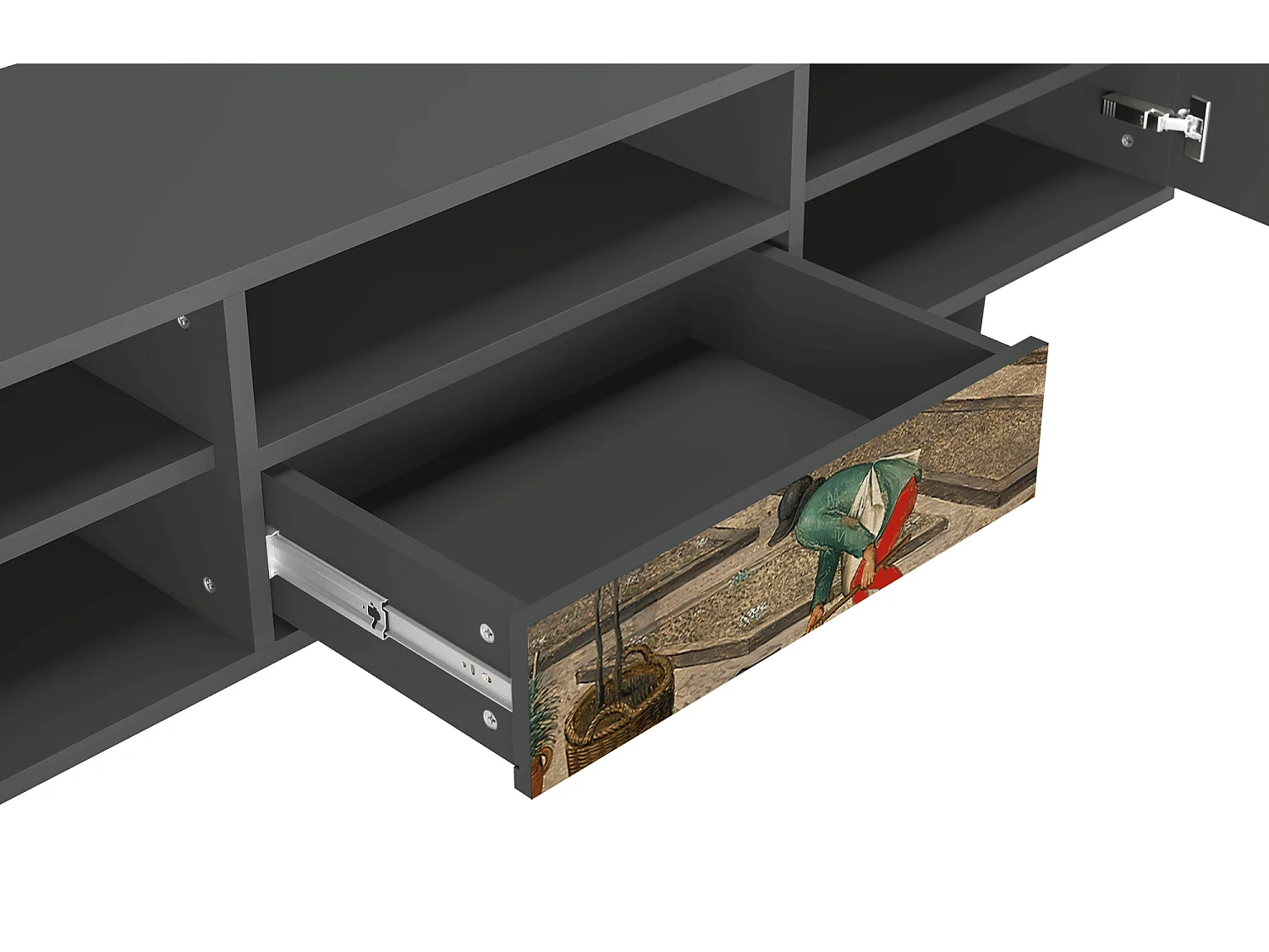 Meuble TV - 170х59х41 cm - T6 - The Younger - Spring, Anthracite