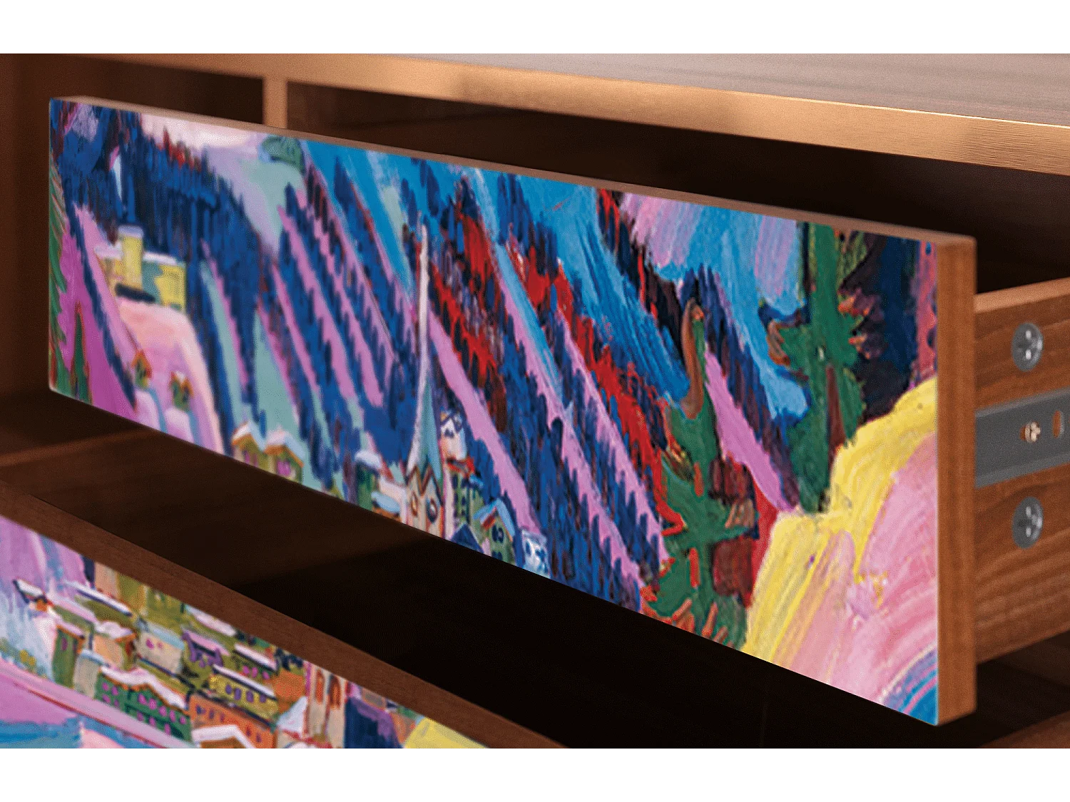 Meuble TV - 170х59х48 cm - T4 - Davos Winter, Noyer