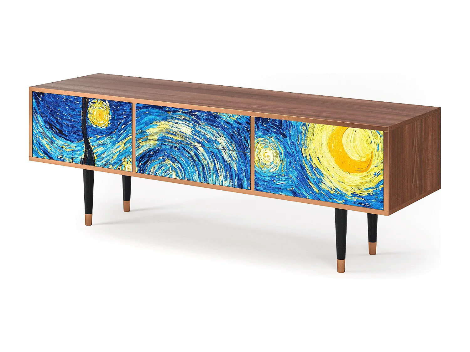 Meuble TV - 170х59х48 cm - T4 - The Starry Night  , Noyer