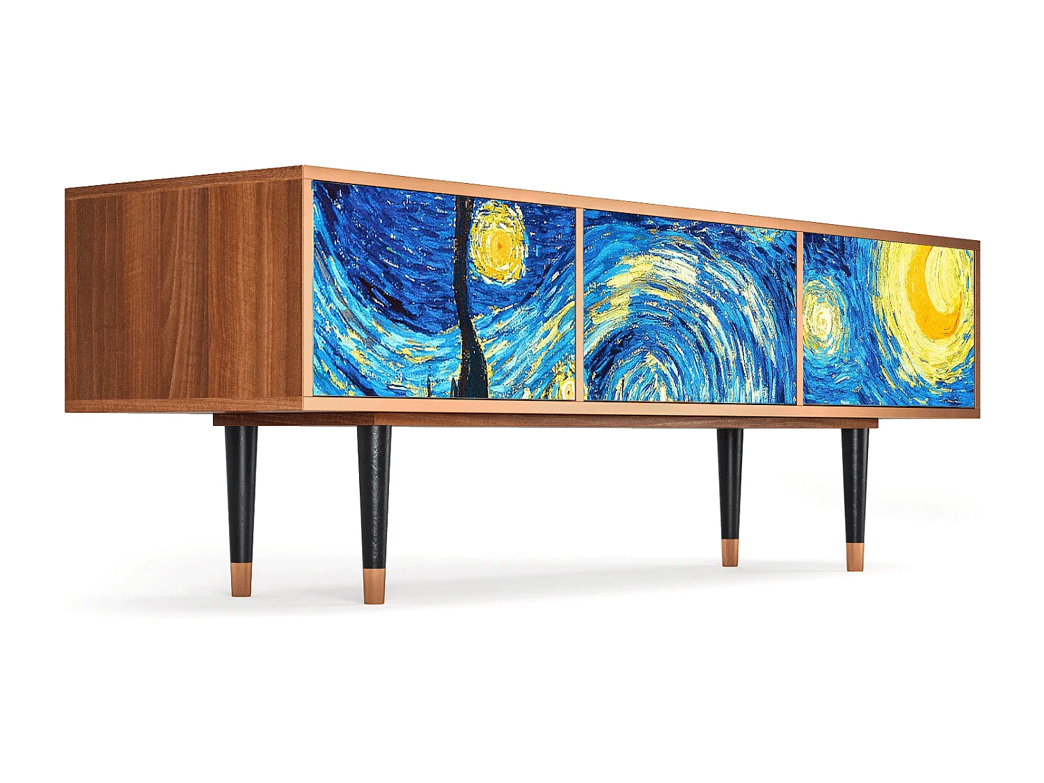 Meuble TV - 170х59х48 cm - T4 - The Starry Night  , Noyer