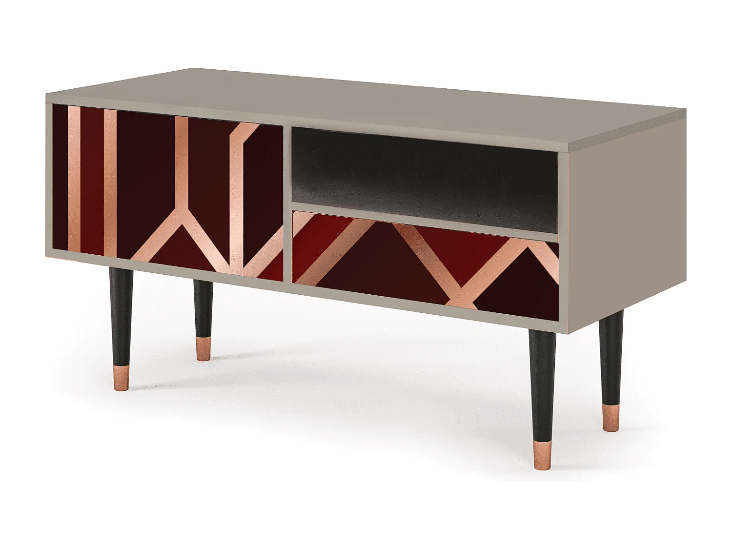 TV-Möbel - 115х59х48 cm - T3 - Velvet 1920's, Sand