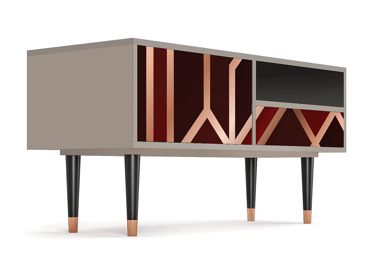 TV-Möbel - 115х59х48 cm - T3 - Velvet 1920's, Sand