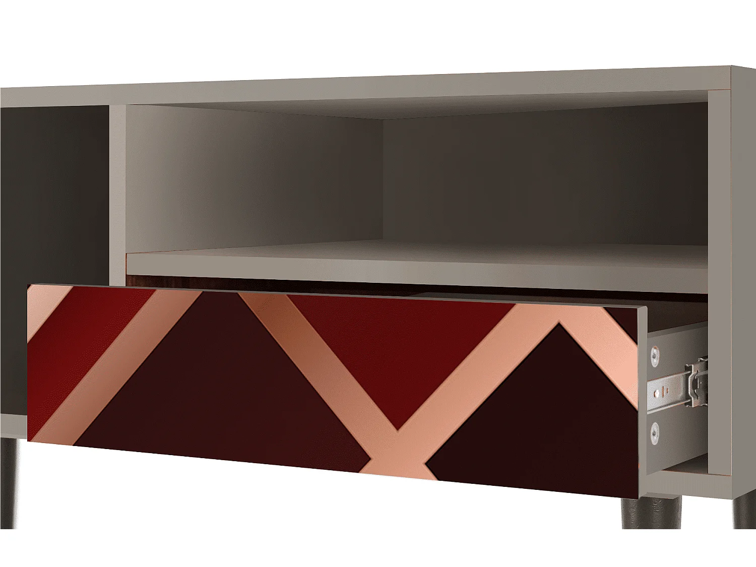 TV-Möbel - 115х59х48 cm - T3 - Velvet 1920's, Sand