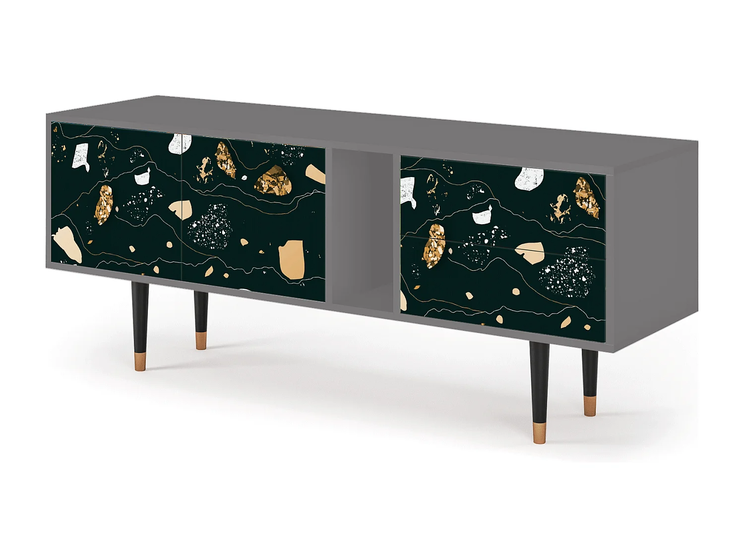 Meuble TV - 170х69х48 cm - T1 - Space Rocks, Gris