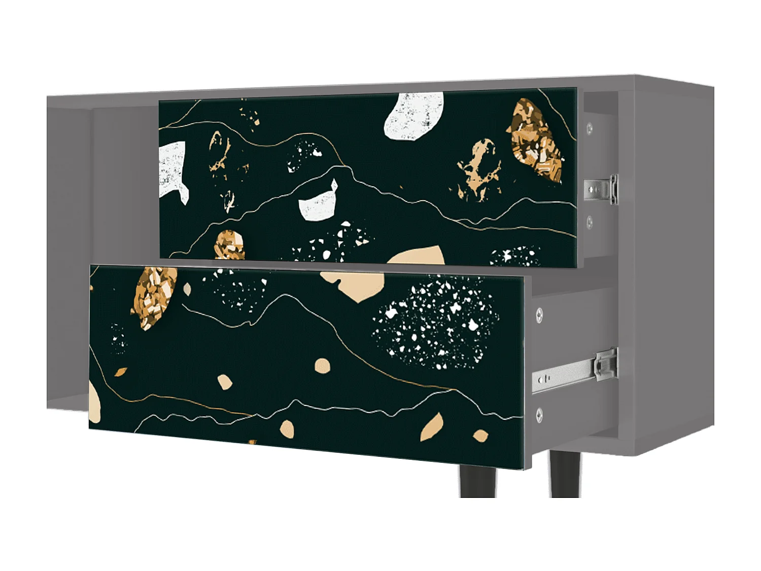 Meuble TV - 170х69х48 cm - T1 - Space Rocks, Gris