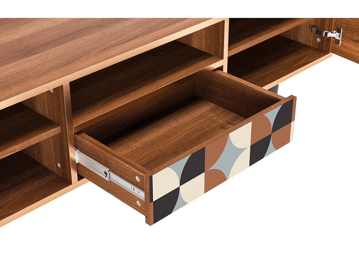 Szafka RTV - 170х59х41 cm - T6 - Brown Sensation, Orzech