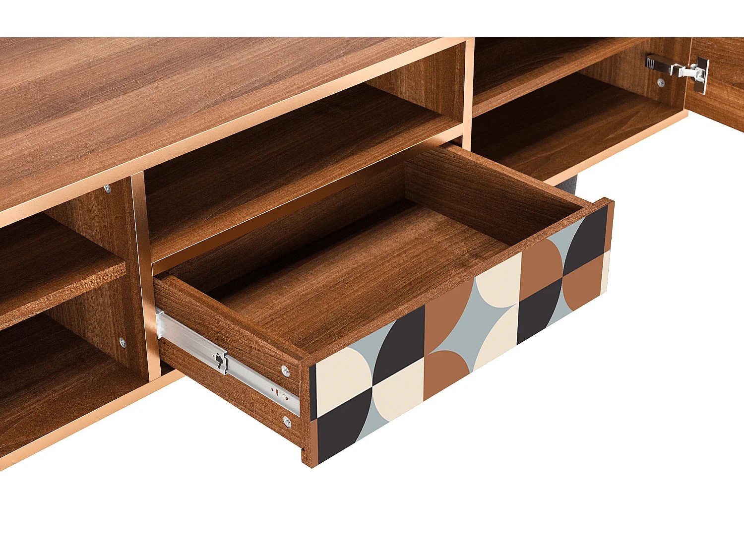 Meuble TV - 170х59х41 cm - T6 - Brown Sensation, Noyer