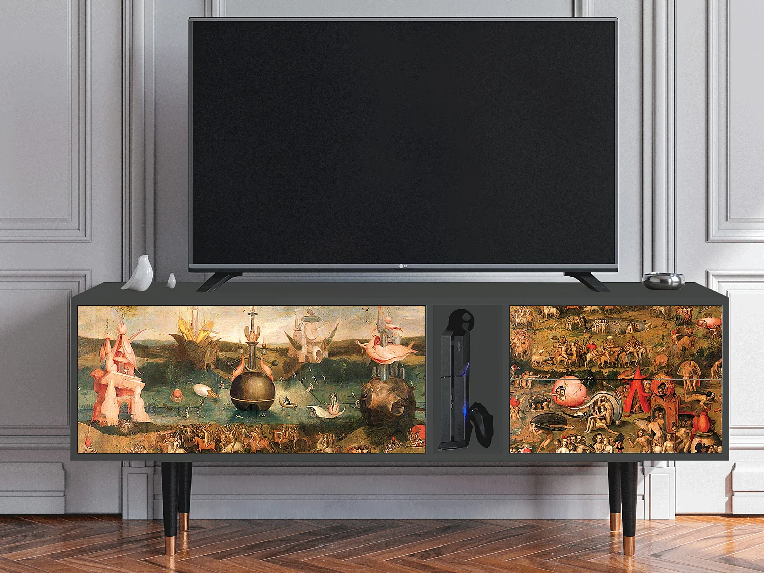 Meuble TV - 170х69х48 cm - T1 - Garden of Delights , Anthracite