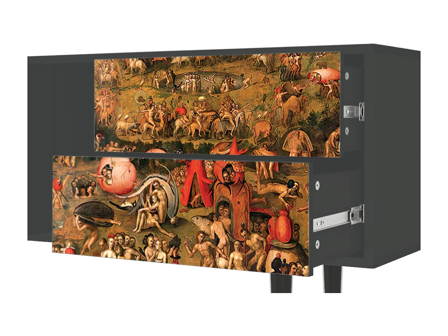 Meuble TV - 170х69х48 cm - T1 - Garden of Delights , Anthracite