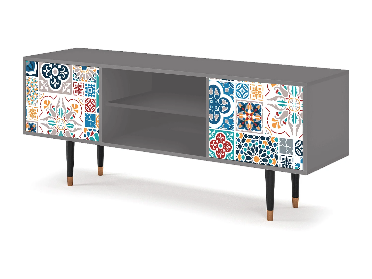 Meuble TV - 170х69х48 cm - T2 - Moroccan Market, Gris