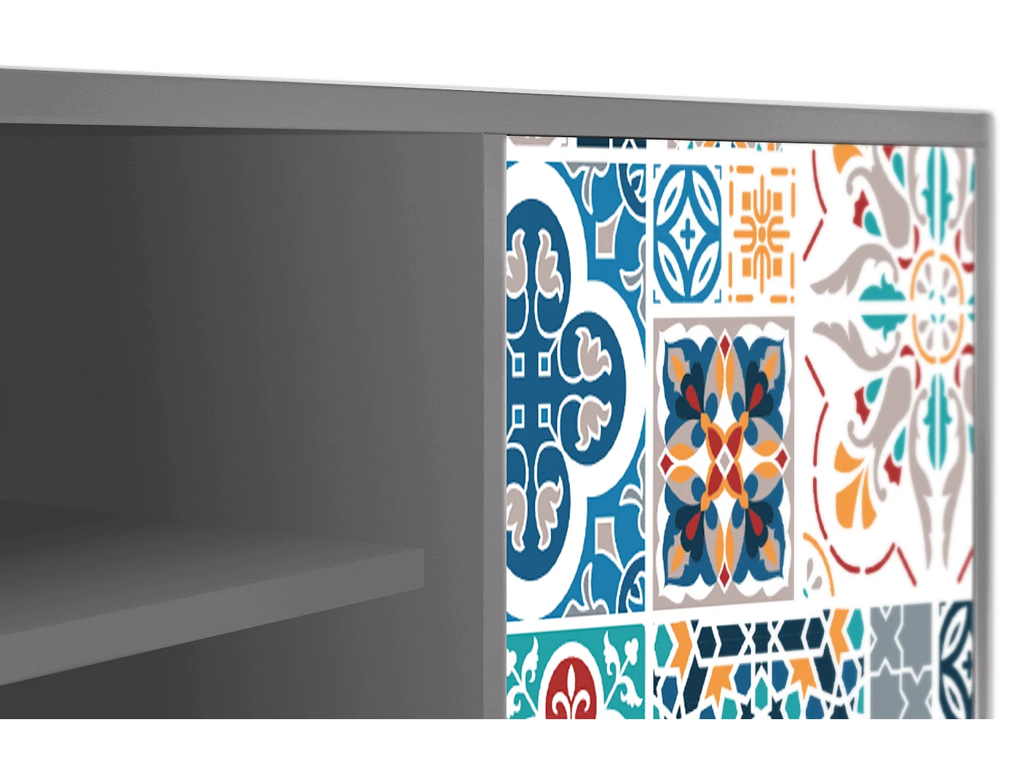 Meuble TV - 170х69х48 cm - T2 - Moroccan Market, Gris