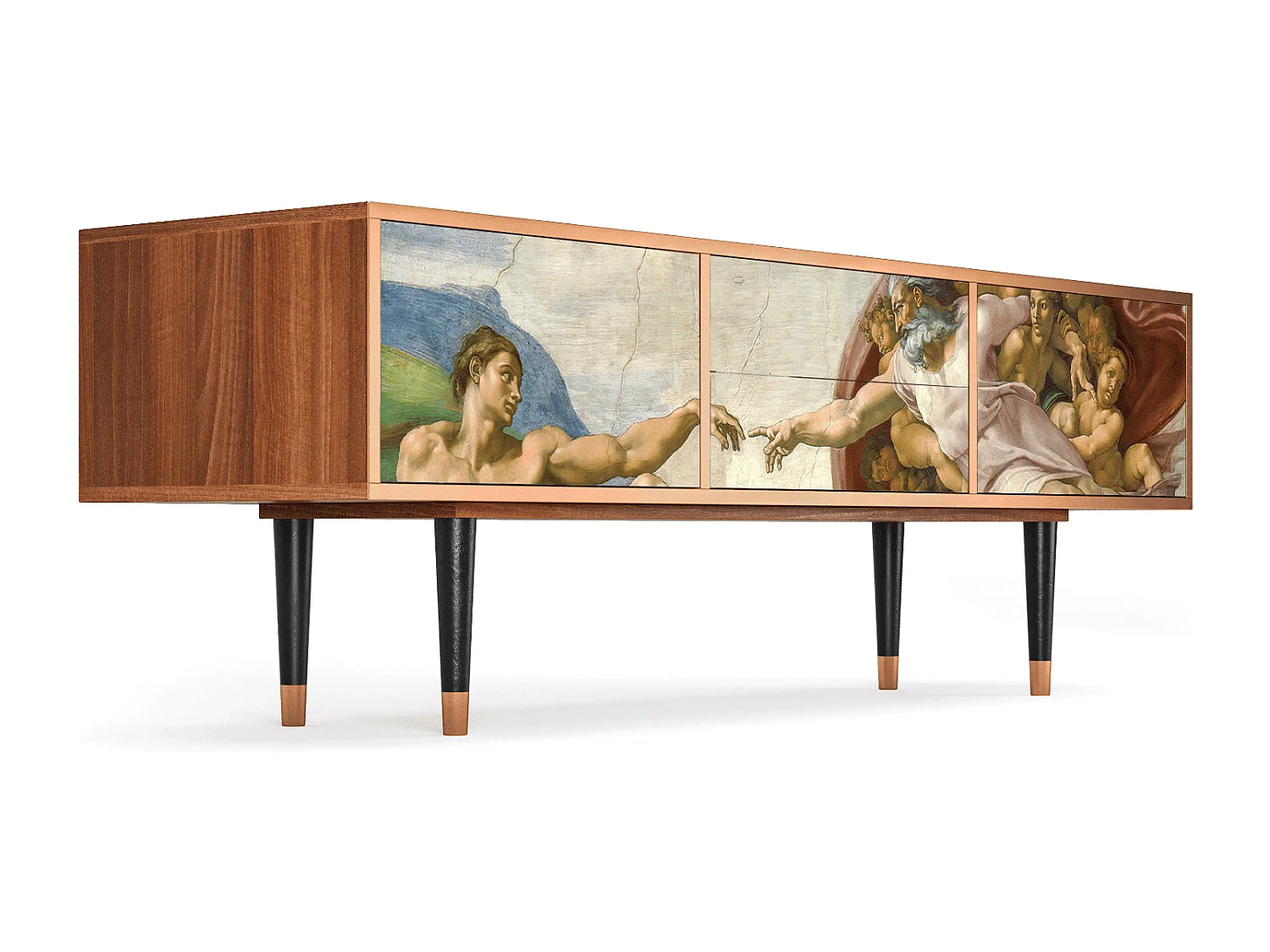TV-meubel - 170х59х48 cm - T4 - The Creation of Adam, Walnoot
