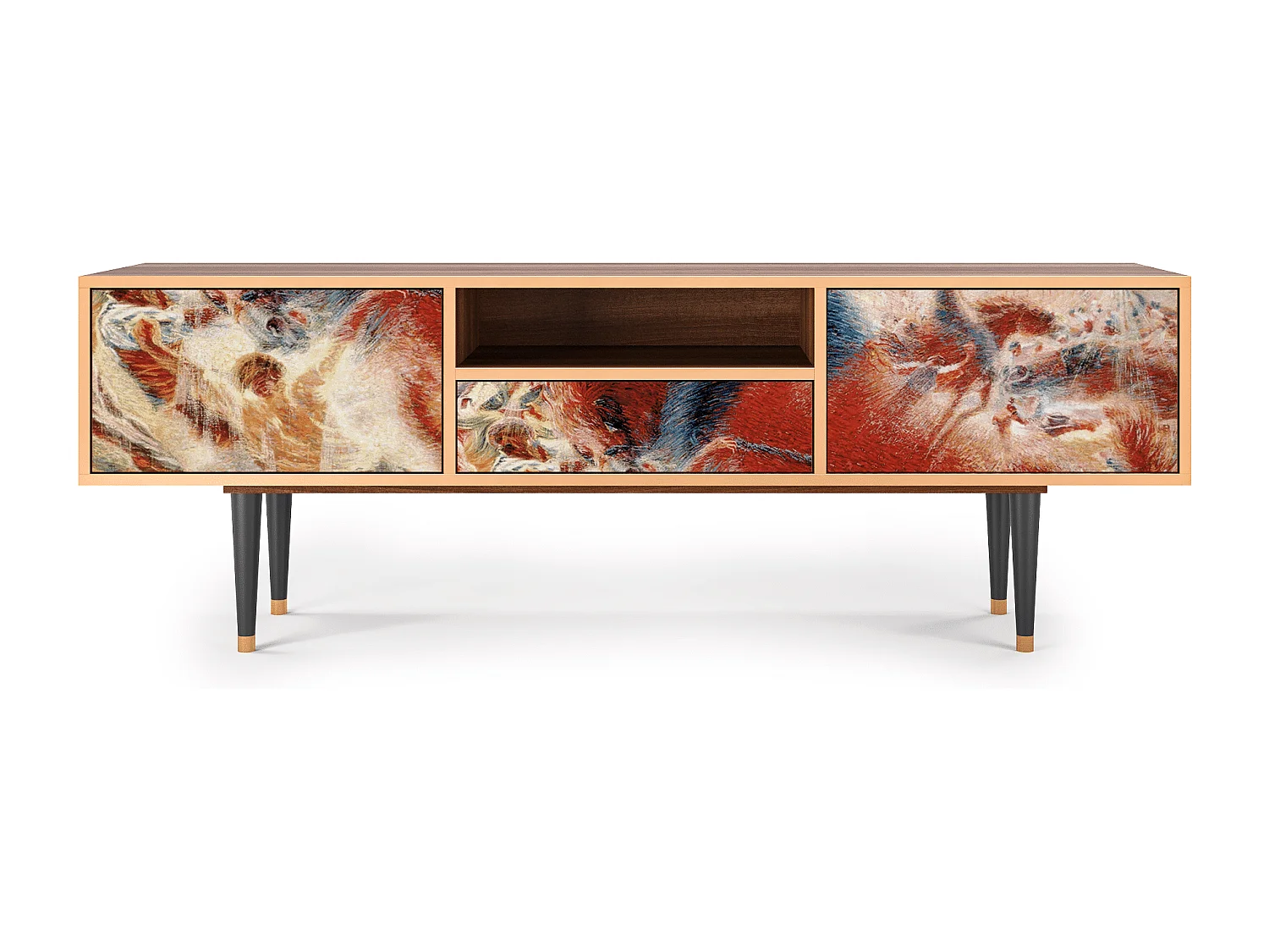 Meuble TV - 170х59х41 cm - T6 - The City Rises, Noyer