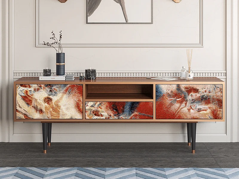 Mueble de TV - 170х59х41 cm - T6 - The City Rises, Nogal