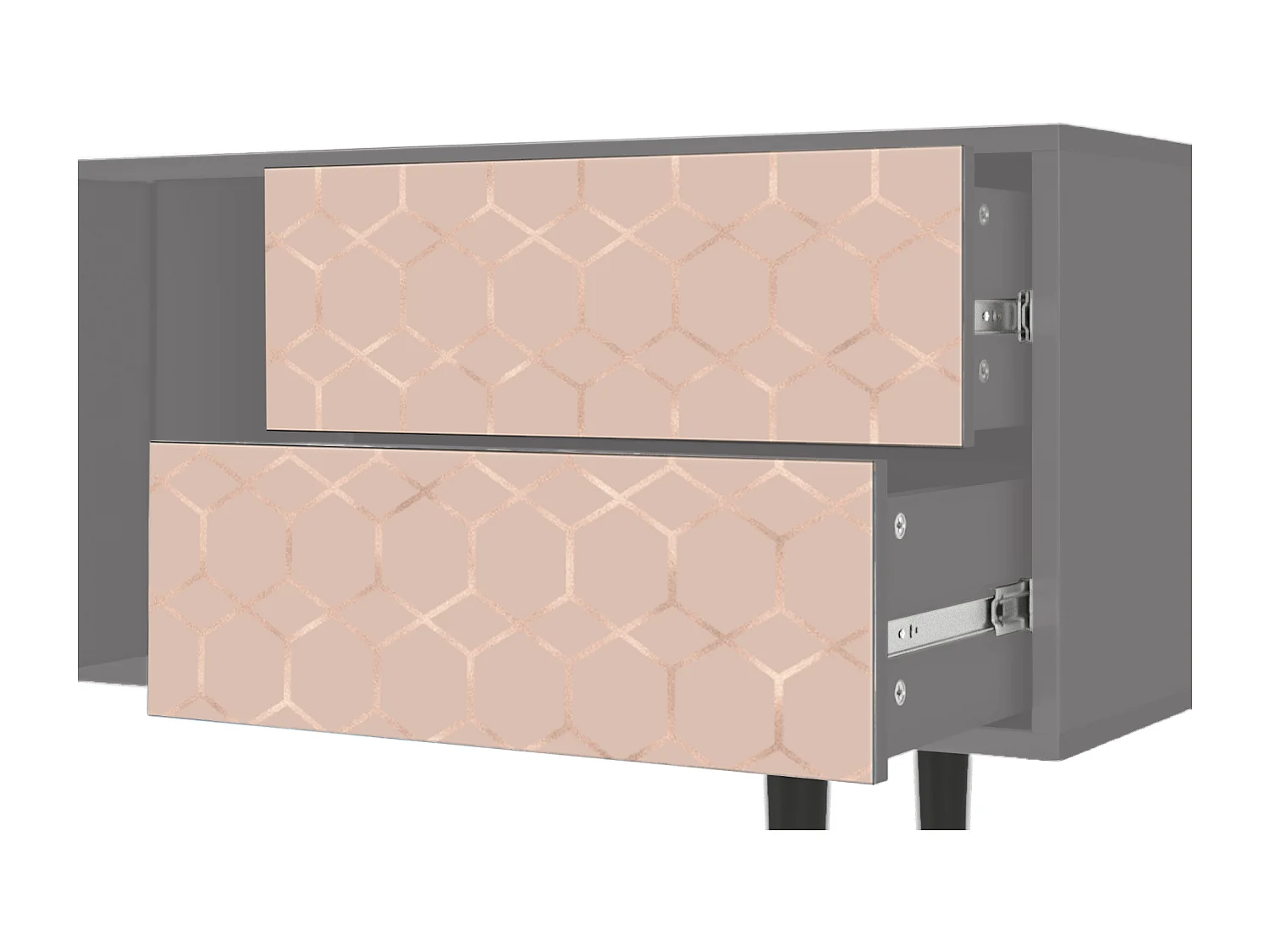 TV-Möbel - 170х69х48 cm - T1 - Rose Honeycomb, Grau