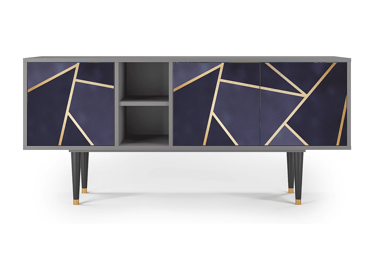 Meuble TV - 150х69х41 cm - T5 - The Amethyst, Gris