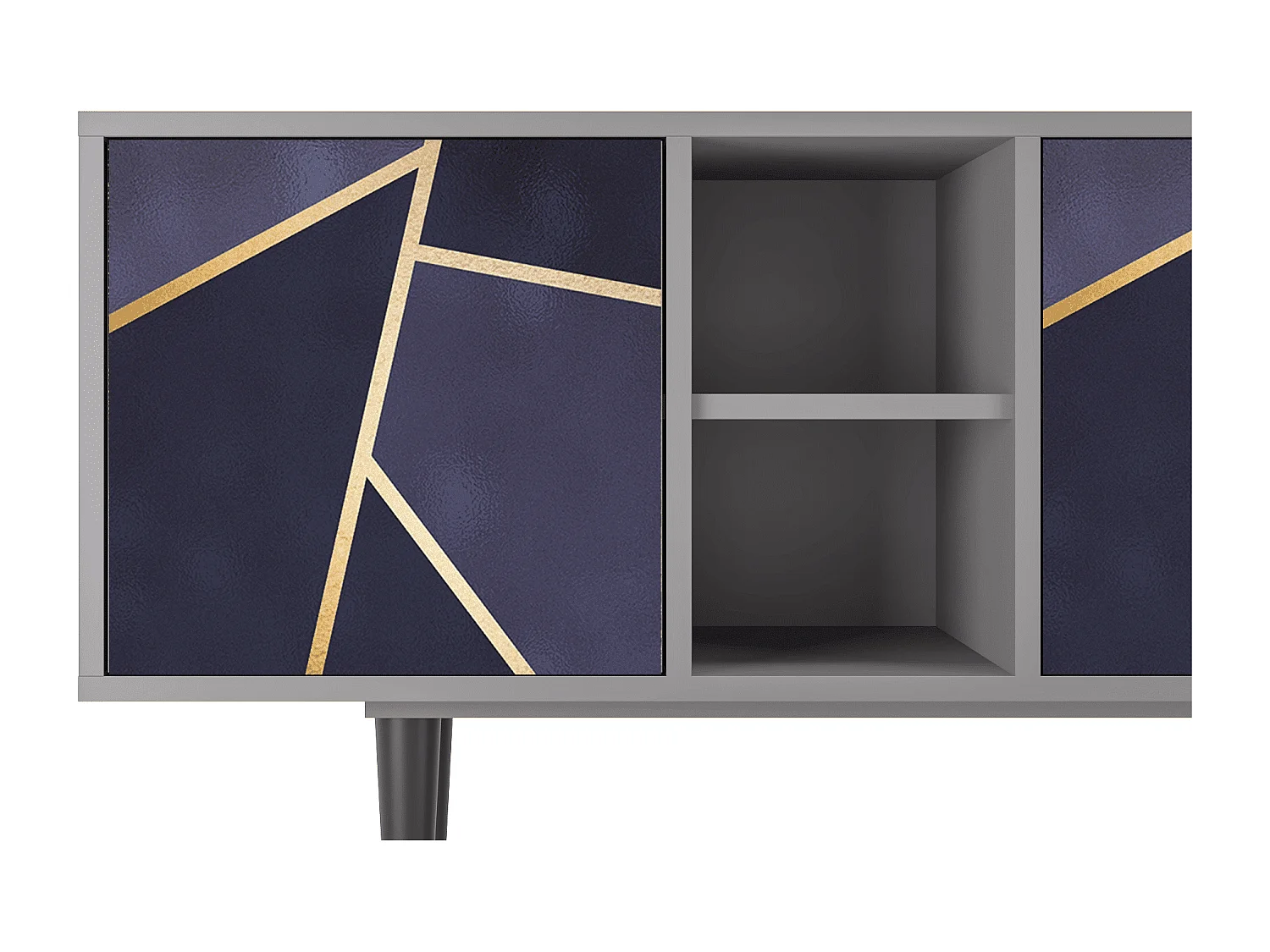 Meuble TV - 150х69х41 cm - T5 - The Amethyst, Gris