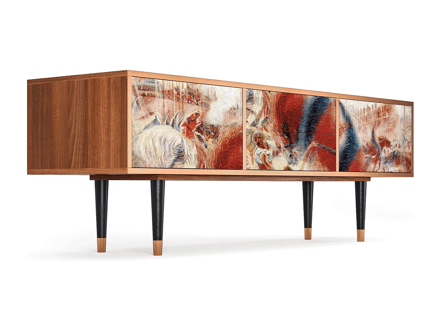 Mueble de TV - 170х59х48 cm - T4 - The City Rises, Nogal