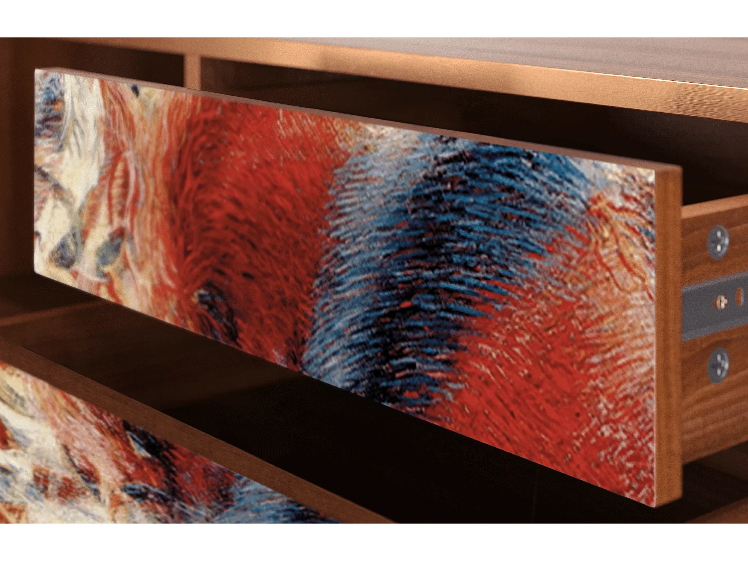 Mueble de TV - 170х59х48 cm - T4 - The City Rises, Nogal