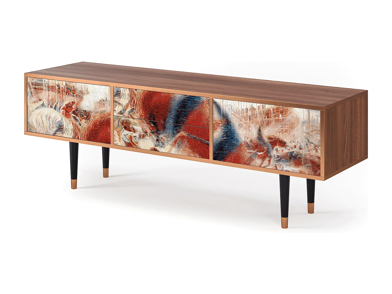 Meuble TV - 170х59х48 cm - T4 - The City Rises, Noyer