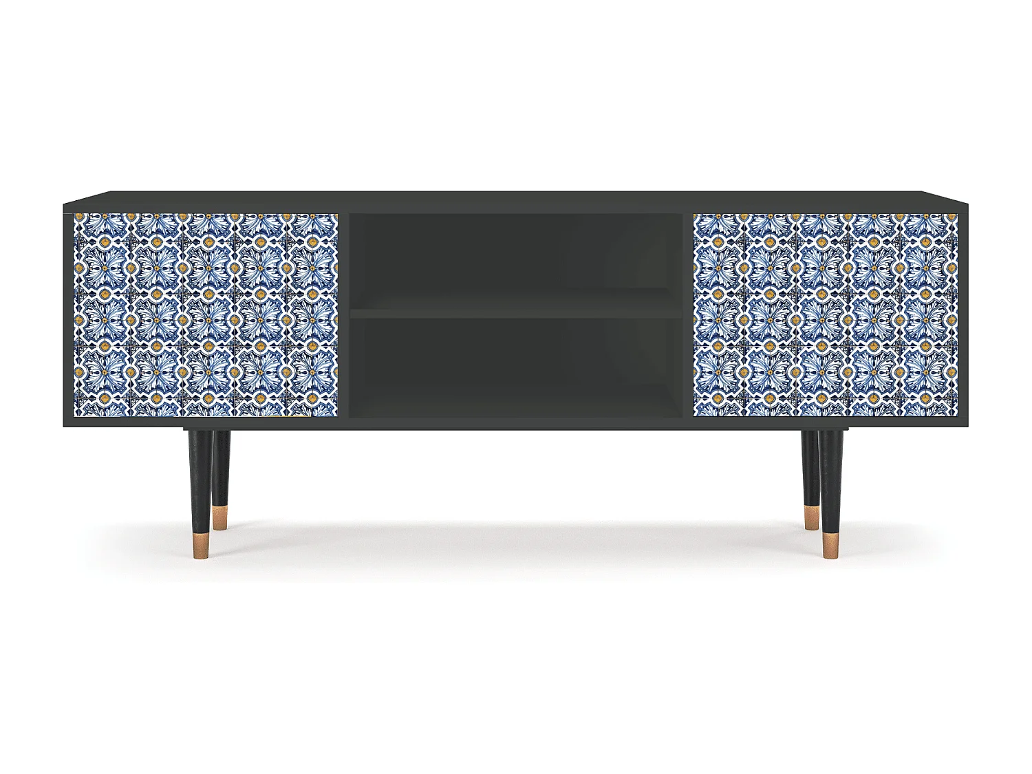 Meuble TV - 170х69х48 cm - T2 - Lovely Cornflowers, Anthracite