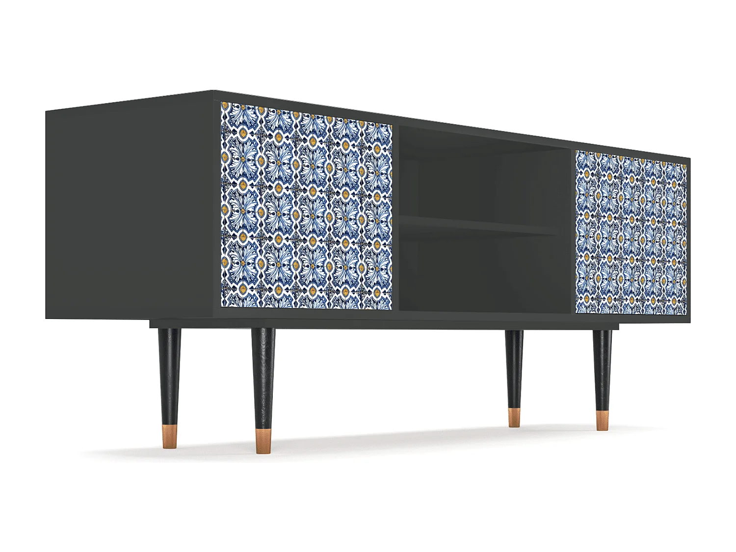 Meuble TV - 170х69х48 cm - T2 - Lovely Cornflowers, Anthracite