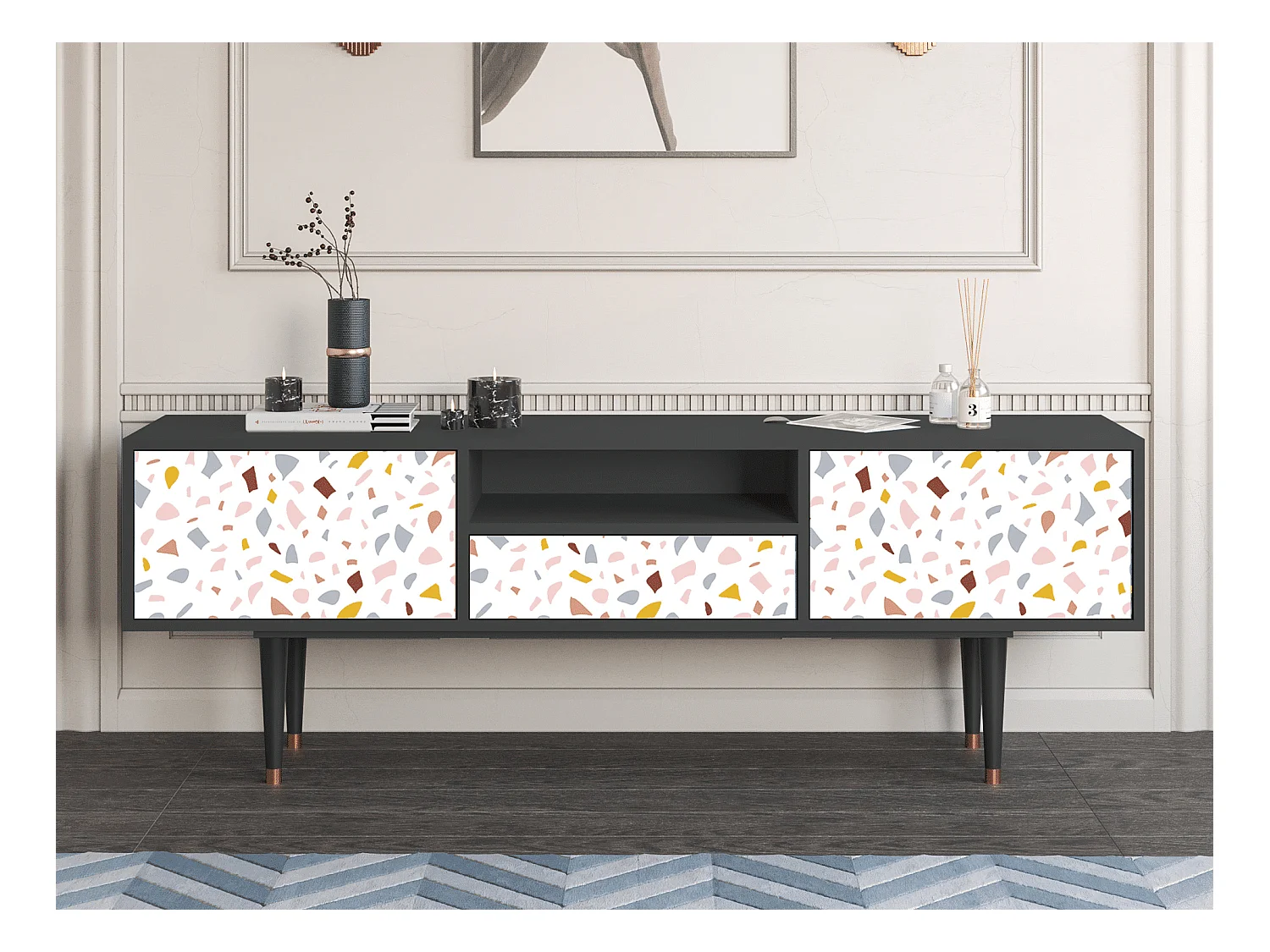 Meuble TV - 170х59х41 cm - T6 - Marmelade Cheese, Anthracite
