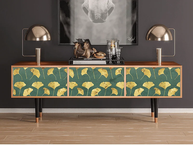 Mueble de TV - 170х59х48 cm - T4 - Gingko leaves, Nogal
