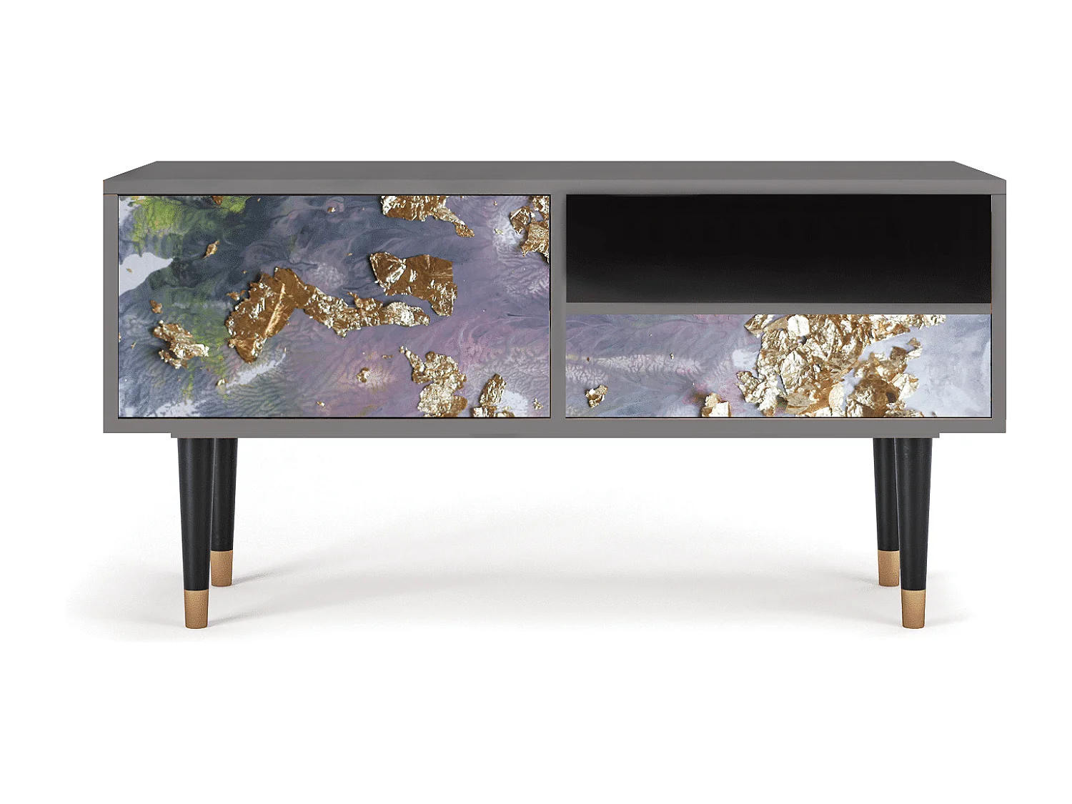 TV-meubel - 115х59х48 cm - T3 - Planet Earth, Grijs