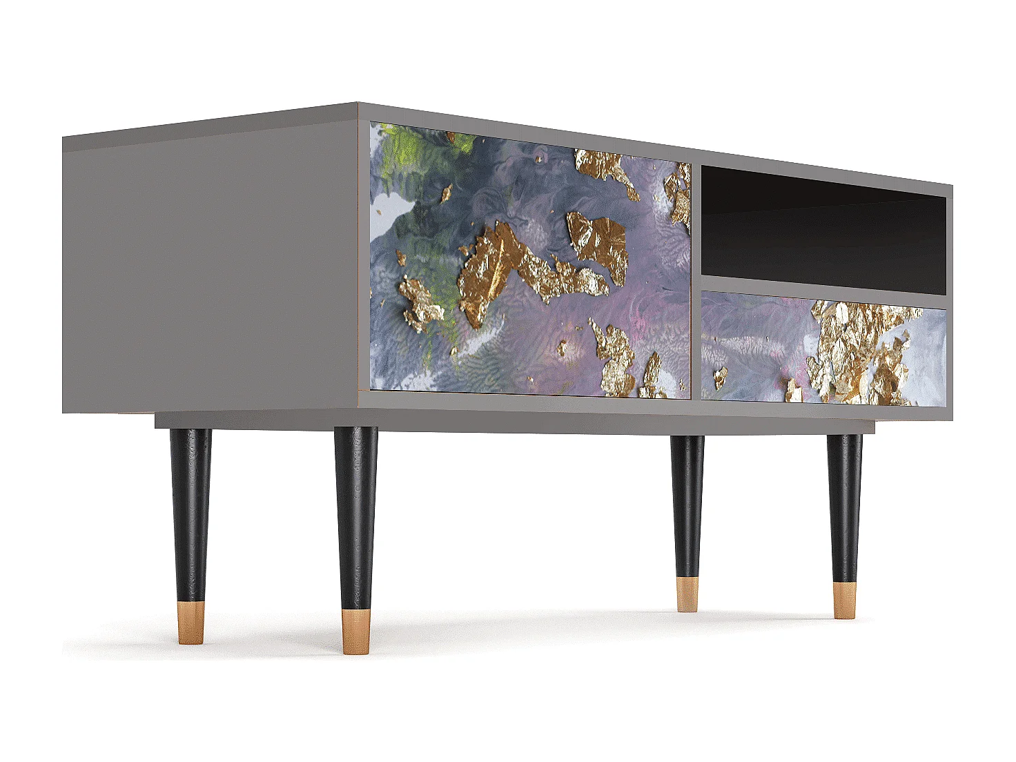 TV-meubel - 115х59х48 cm - T3 - Planet Earth, Grijs