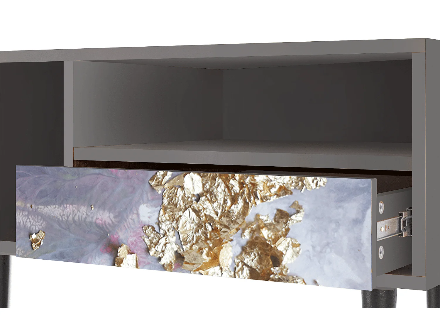 TV-meubel - 115х59х48 cm - T3 - Planet Earth, Grijs