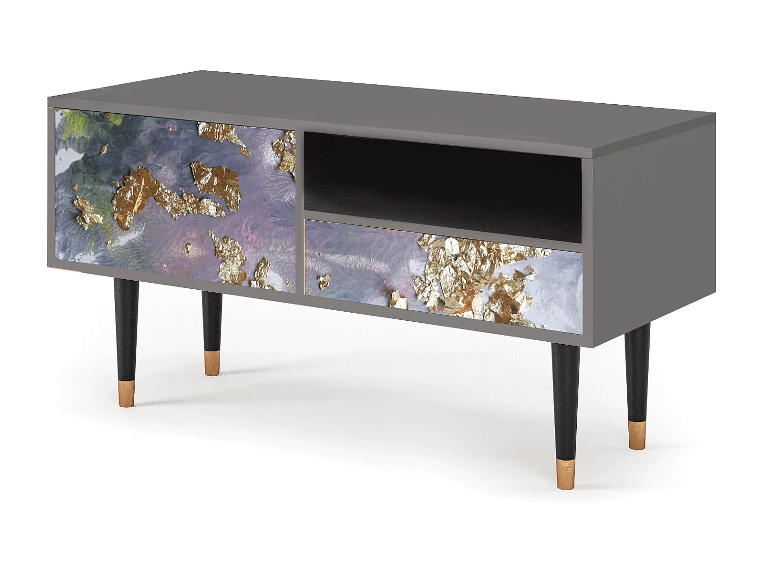 TV-Möbel - 115х59х48 cm - T3 - Planet Earth, Grau