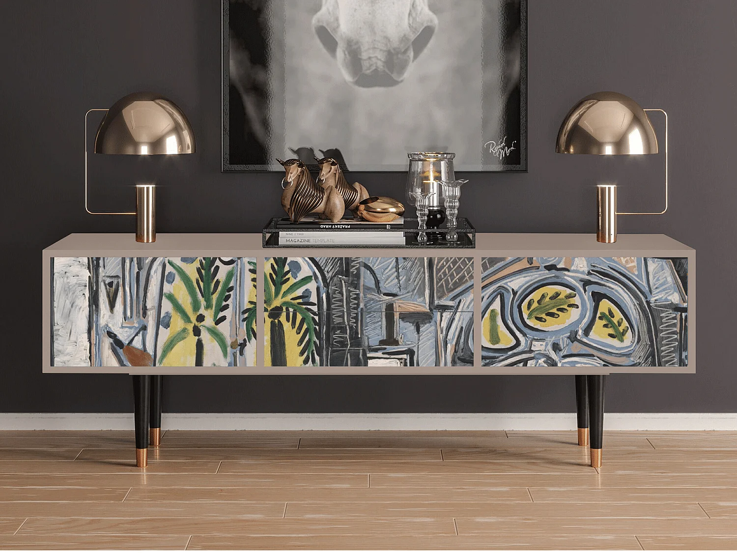 Szafka RTV - 170х59х48 cm - T4 - The Studio , Latte