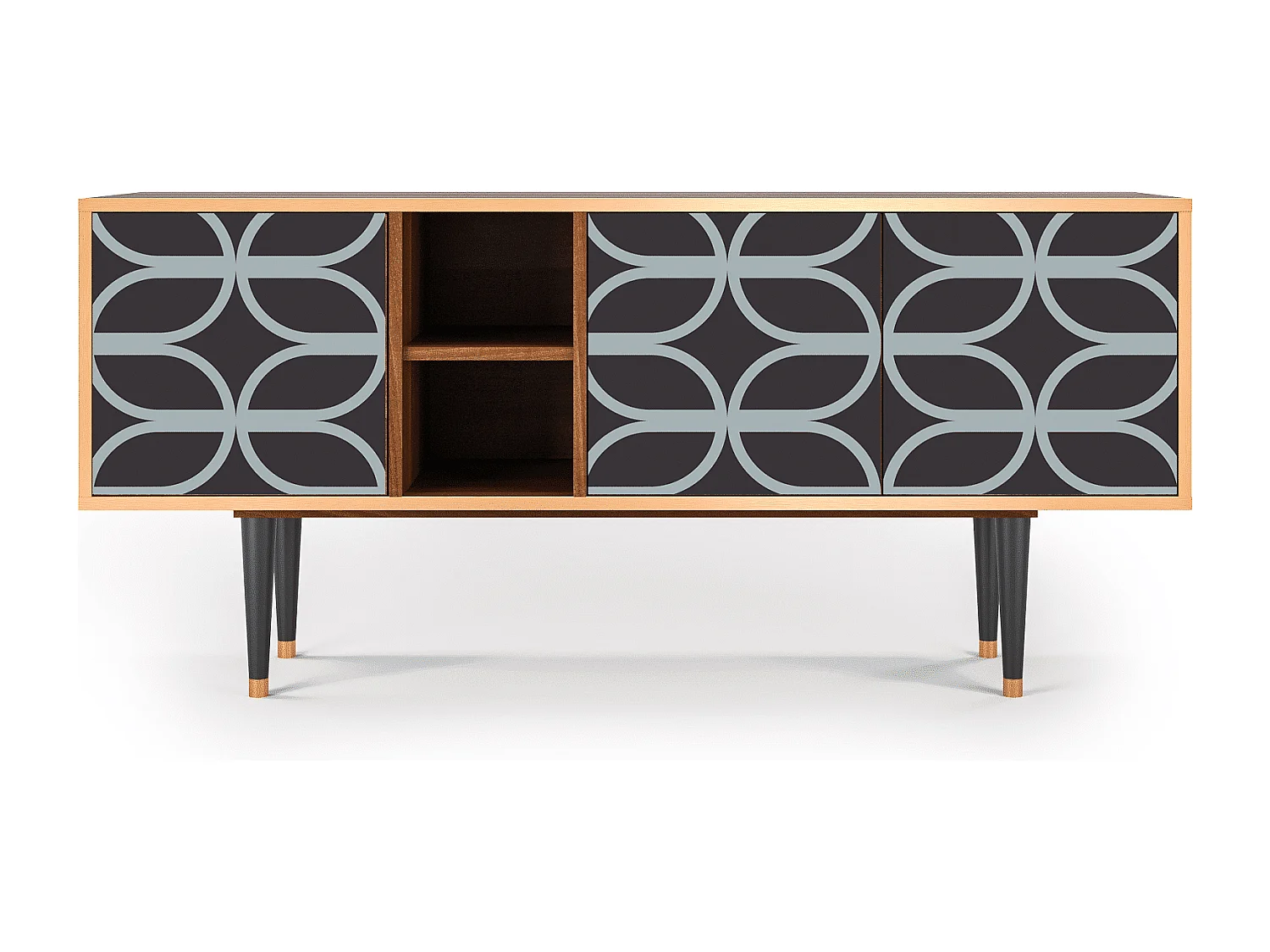 Mueble de TV - 150х69х41 cm - T5 - Braided Blue, Nogal