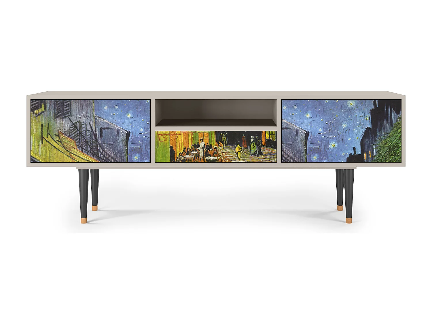 TV-Möbel - 170х59х41 cm - T6 - Café Terrace at Night, Sand