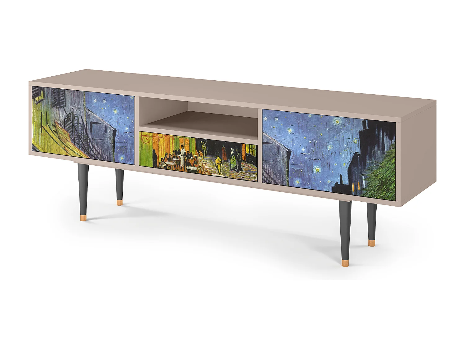 TV-Möbel - 170х59х41 cm - T6 - Café Terrace at Night, Sand