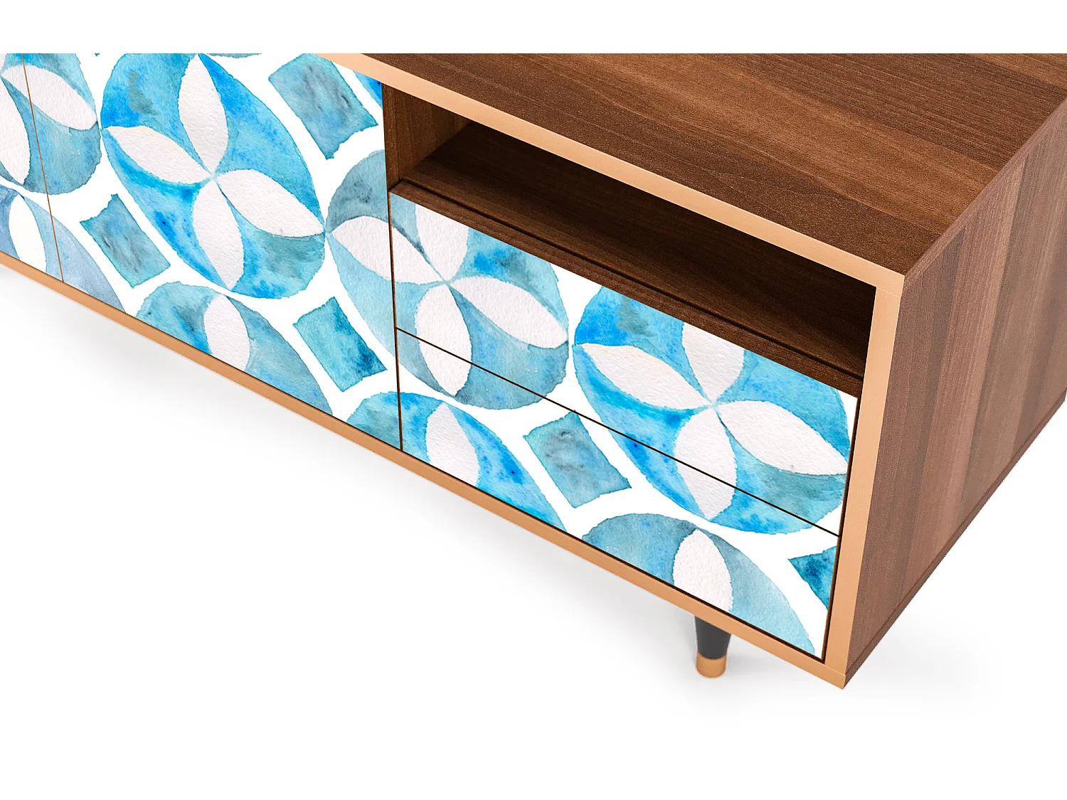 Meuble TV - 125х56х41 cm - T7 - Porto Mood, Noyer